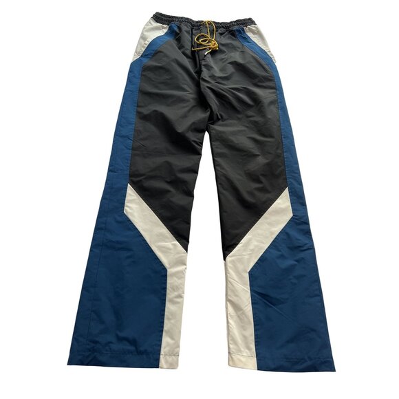RHUDE Color Blocked Track Pants in Black and Blue - Picture 1 of 4